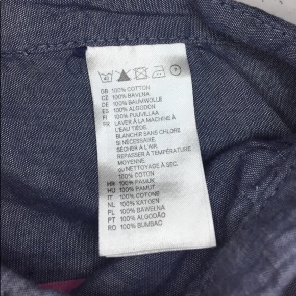 L.O.G.G by H&M Chambray & Pink Striped Skirt  14 - Picture 3 of 5